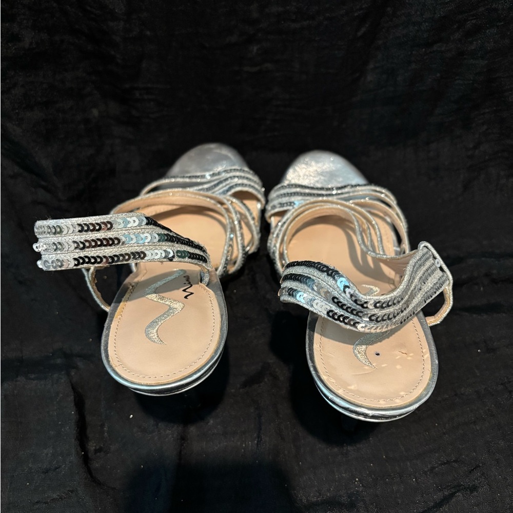 MIA Silver Strappy Heels - Picture 4 of 9